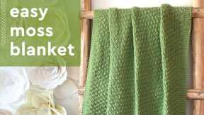 Moss Landing Blanket: Easy Knitting Pattern for Beginners