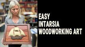 Easy Intarsia woodworking art. Woodworking projects that sells. Great Christmas gift
