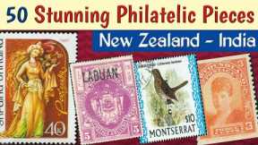 Old Stamps Value - New Zealand to India | 50 Stunning Philatelic Exhibition Pieces