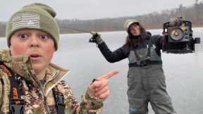 Taking a girl ice fishing...