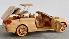 Wood Carving - BMW 420i Convertibles - Woodworking Art