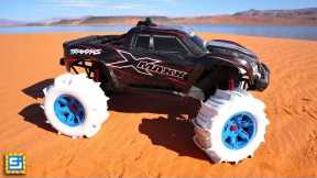 Can This RC Car with DIY CUSTOM Tires Drive On Water?!