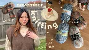 cozy days wearing my knits & knitting sock(s) 🧦 | vlog 23