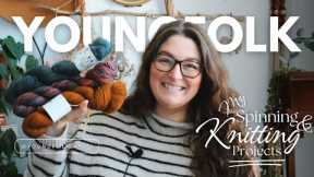 YoungFolk Knits Podcast: Farnham Sweater | New & Old Spinning And Knitting Projects