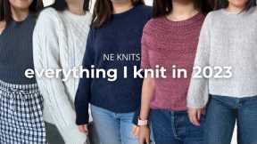 everything I knit in 2023 | project try on and review, thoughts about this year's knits