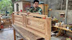 The Process Of Producing High Quality Wooden Furniture  Top Woodworking Skills Of A Young Carpenter