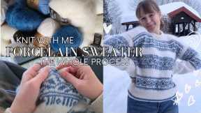 Porcelain Sweater by Lene Holm Samsøe - Knit with me // Project Vlog