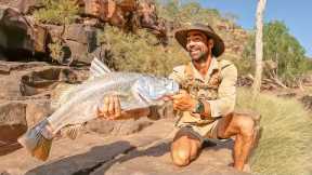 The WORLDS #1 WILD RIVER Fishing (Lost Rock Art & Bush Cooking)