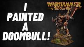 Old World Diaries: Beastmen Brayherds! Painting up an old Doombull model! #theoldworld