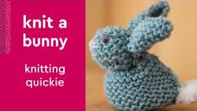Easy Knitted Bunny Pattern • Knitting Quickie  #studioknit #knittingpattern