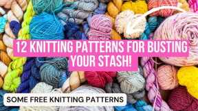 Knitting Pattern ideas for busting your stash!  | FREE Knitting Patterns #knittingpattern