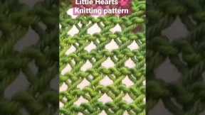 💕Little Hearts Knitting Pattern #knitting