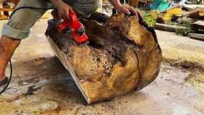 Amazing Extremely Creative Woodworking You've Never Seen Discarded Wood Stumps // Art Outdoor Table