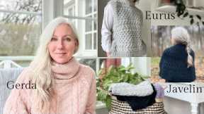 A knitting episode (15): Eurus slipover, Javelin shawl & Gerda sweater + some sweater surgery