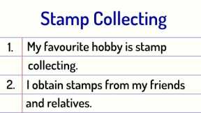 Stamp Collecting Essay 10 Lines || Stamp Collecting Essay in English