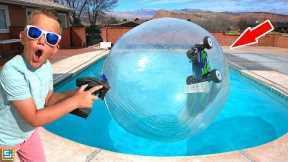 RC CAR DRIVING ON WATER INSIDE GIANT BUBBLE BALL!
