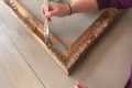 HOW TO ANTIQUE A FRAME USING CHALK