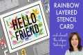 Rainbow Layered Stencil Card