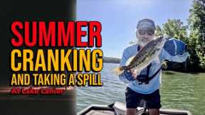 Summer Cranking And Taking A Spill At Lake Lanier #lakelanierfishing2024  #bassfishing