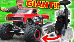 Worlds Biggest RC Car gets GIANT Engine (5x power)