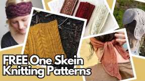FREE Knitting Patterns That Use Only ONE Skein (or ball) of Yarn | Knitting Podcast