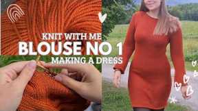 Turning Blouse No 1 by Myfavoritethings.knitwear Into A Dress - Knit with me // Project Vlog