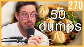 50 Dumpling Challenge (stay humble) - The Try Pod Ep. 270