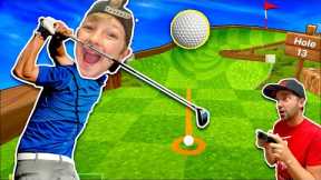 FATHER SON GOLFING VIDEO GAME / The Loser Gets PUNISHED!