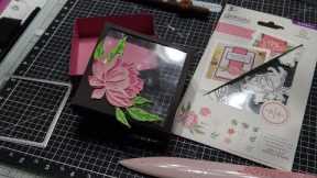 Crafter's Companion Double Sided Peony Dies Review: Partial Die Cut Box Tutorial!