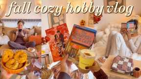 COZY HOBBY VLOG🍂 fall reading, scrapbooking, coloring & cozy games