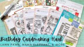 Birthday Card Making Haul | Lawn Fawn, Mama Elephant & ACOT | Stamps, Dies, & Patterned Paper