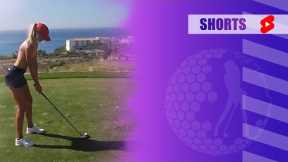 Amazing Golf Swing you need to see | Golf Girl awesome swing | Golf shorts | SAM STOCKTON