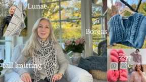 A knitting episode (20): Lunae Shawl, Boreas Anorak, some tiny FO's + a cardigan conundrum