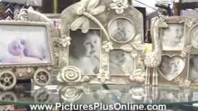 Black photo frame.oval frame,wood and metal photo frames