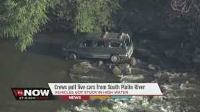 Five cars pulled from Platte River