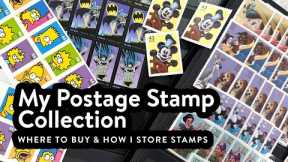 My Postage Stamp Collection - Stamps I Use for Mail Art, Where I Buy Stamps & Store Them