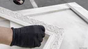 West Frames Bella French Ornate Embossed Wood Picture Frame Antique White Finish