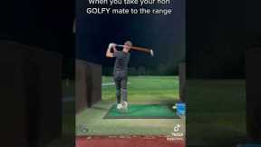 TAKE YOUR FRIEND TO THE DRIVING RANGE! GOLF BEGINNERS! #golf