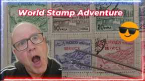 Opening My Grandfathers World Stamp Collection!