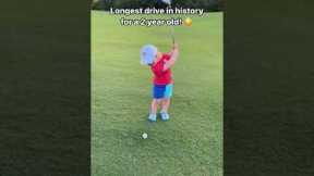 Longest Drive Ever for 2-Year-Old! 🚀🏌️‍♂️
