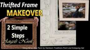 Thrift Store Frame Makeover | Antique Gel Highlights Using Heirloom Traditions Paint