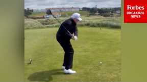 President Trump Releases Video Of Himself Golfing At Trump Turnberry Resort During Trip To Scotland