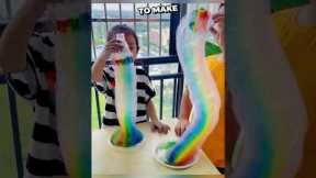 🌈🫧 Making Rainbow Bubbles – Colorful Fun for All Ages! 😍✨
