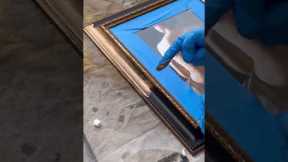 How to give a picture frame an antique look! 🖼️ (Rub n’ Buff Tutorial) #diy #easydiy #homedecor #dec