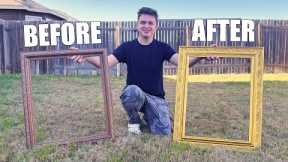 How To DIY Antique Gold Frame (For Under $30)