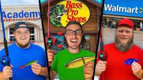 Bass Pro Shops vs Academy vs Walmart Fishing Challenge!