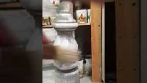 Antiquing with a dry brush technique