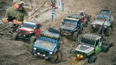 RC Crawler vs RC Cars: Epic Long Sand Hill Climb Challenge!