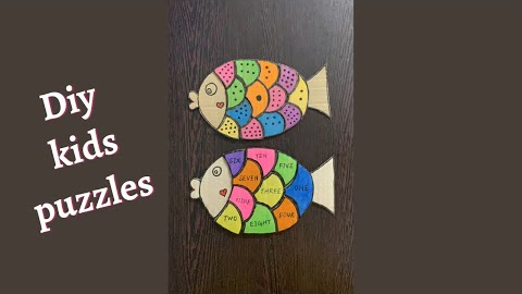 DIY fish puzzles for kids | Kids activities at home | lockdown activities for kids #shorts