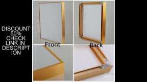 Thickness DIY Metal Canvas Picture Frame, Kit Gold Black for Wall Art, Wooden Diy Frame, Oil Paintin